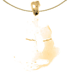10K, 14K or 18K Gold Cat Pendant