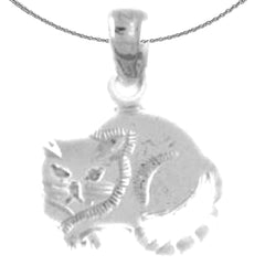 14K or 18K Gold Cat Pendant