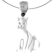 14K or 18K Gold Cat Pendant