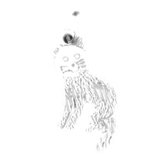 10K, 14K or 18K Gold Cat Pendant