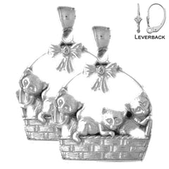 14K or 18K Gold Cat Earrings