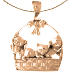 10K, 14K or 18K Gold Cat Pendant