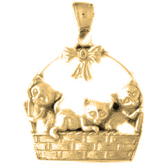 10K, 14K or 18K Gold Cat Pendant