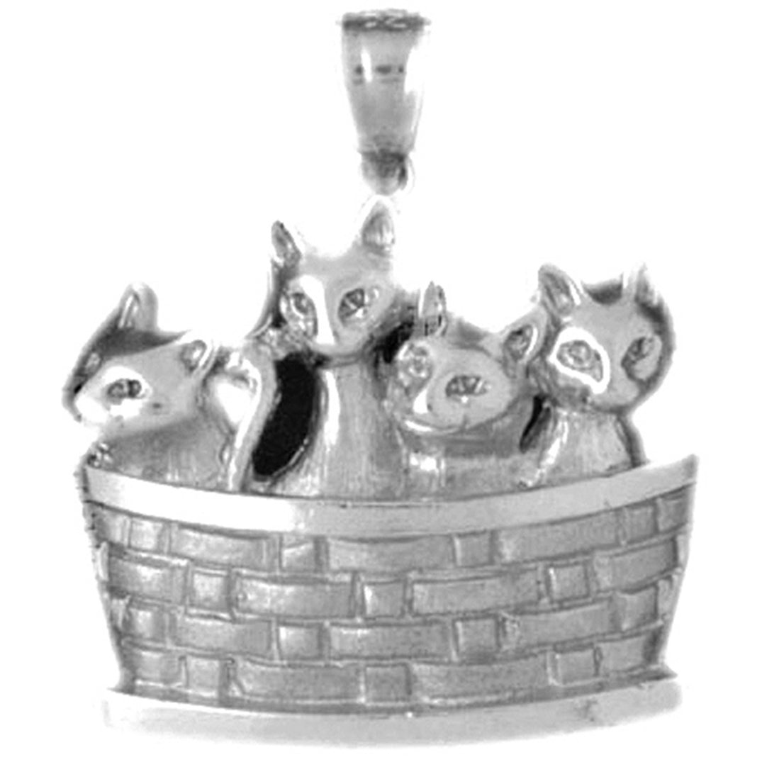 10K, 14K or 18K Gold Cat Pendant