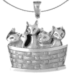 10K, 14K or 18K Gold Cat Pendant