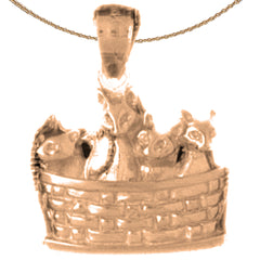 10K, 14K or 18K Gold Cat Pendant