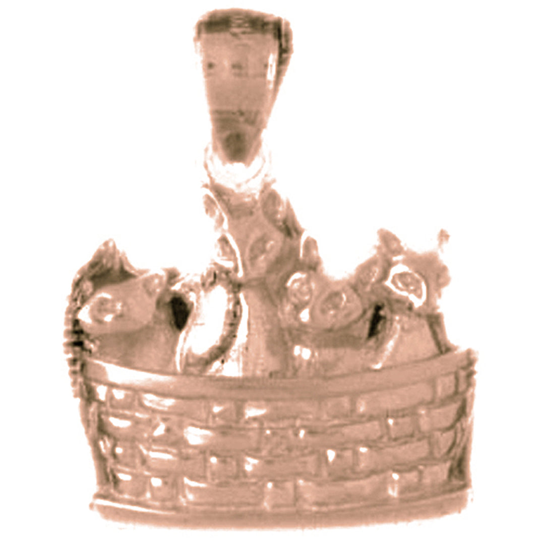 10K, 14K or 18K Gold Cat Pendant