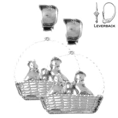 14K or 18K Gold 3D Cat Earrings