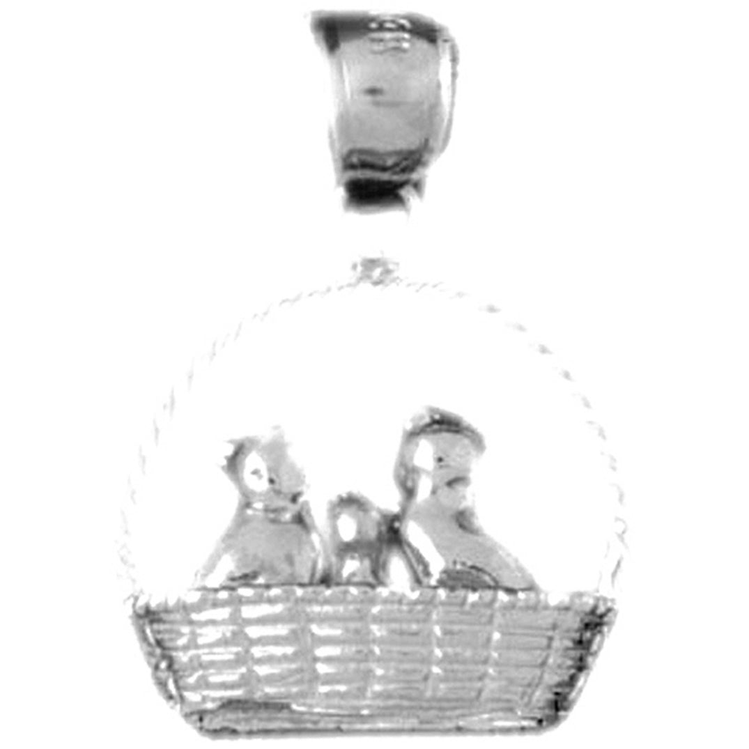 10K, 14K or 18K Gold 3D Cat Pendant