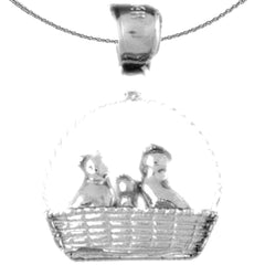 10K, 14K or 18K Gold 3D Cat Pendant