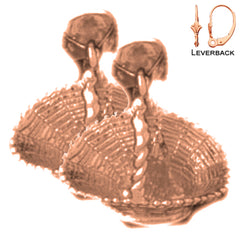 14K or 18K Gold 3D Cat Earrings