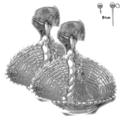 14K or 18K Gold 3D Cat Earrings