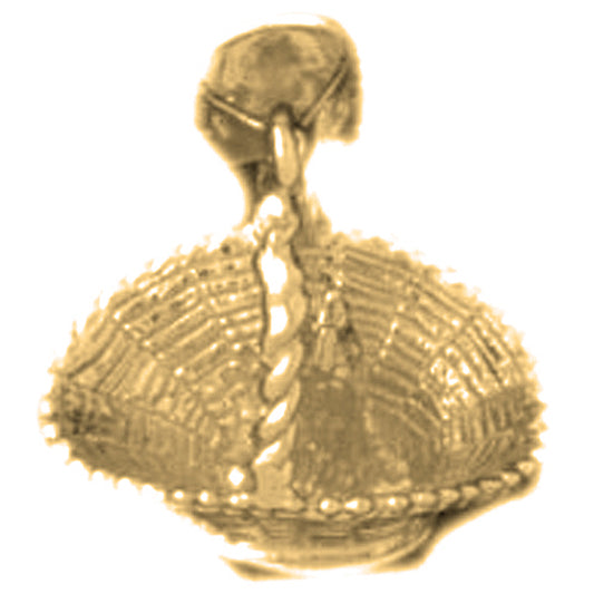 10K, 14K or 18K Gold 3D Cat Pendant