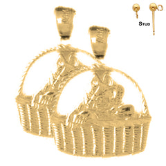 14K or 18K Gold Cat Earrings