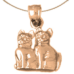 10K, 14K or 18K Gold Cat Pendant