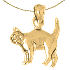 10K, 14K or 18K Gold Cat Pendant
