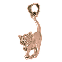 10K, 14K or 18K Gold Cat Pendant