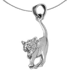 10K, 14K or 18K Gold Cat Pendant