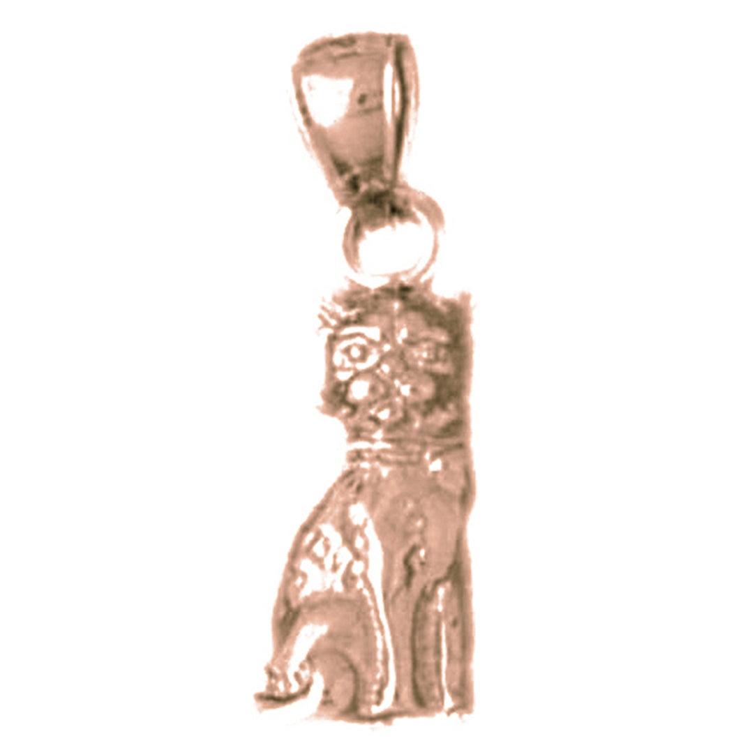 10K, 14K or 18K Gold Cat Pendant