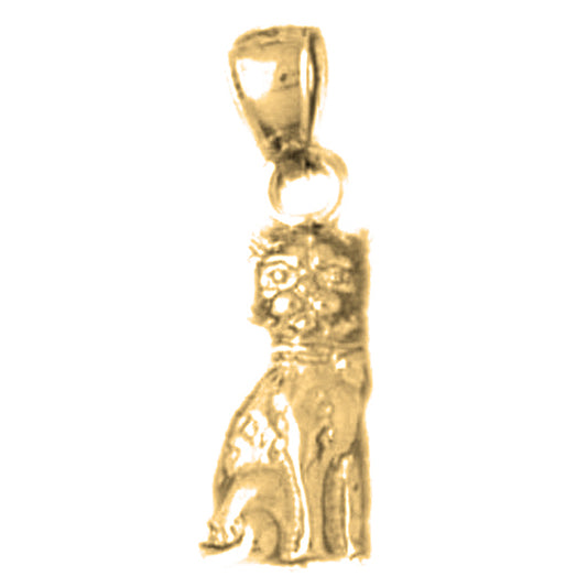 10K, 14K or 18K Gold Cat Pendant