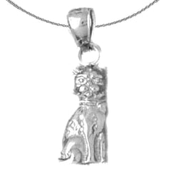 10K, 14K or 18K Gold Cat Pendant