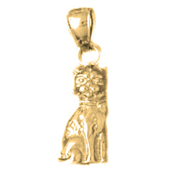 10K, 14K or 18K Gold Cat Pendant