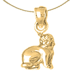 10K, 14K or 18K Gold Cat Pendant