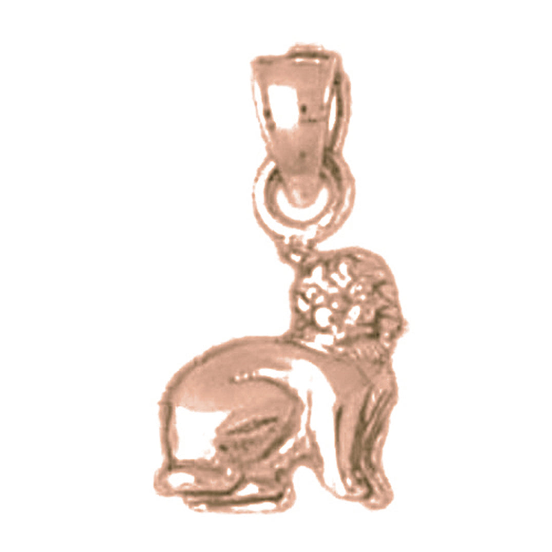10K, 14K or 18K Gold Cat Pendant