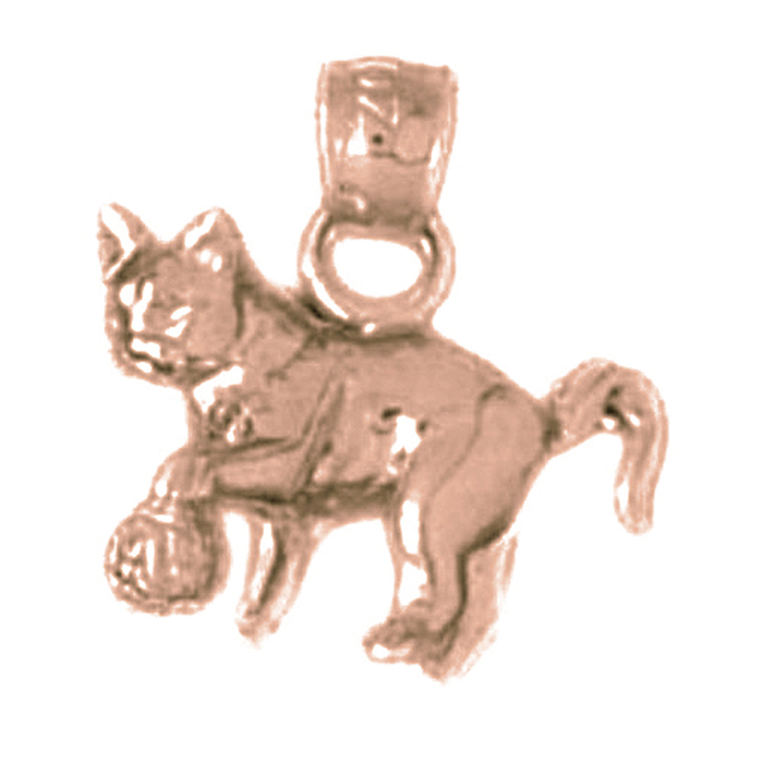 10K, 14K or 18K Gold Cat Pendant