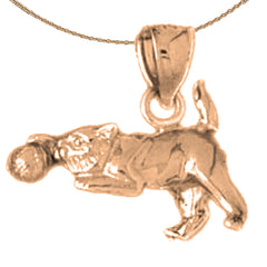10K, 14K or 18K Gold Cat Pendant