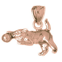 10K, 14K or 18K Gold Cat Pendant