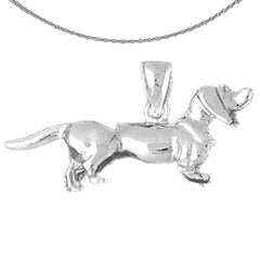 10K, 14K or 18K Gold Dachshund Dog Pendant