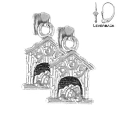 14K or 18K Gold Dog House Earrings