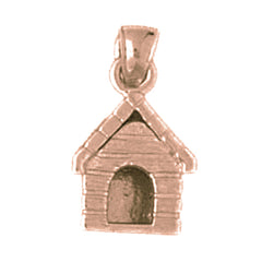 10K, 14K or 18K Gold Dog House Pendant