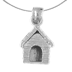 Colgante de casa para perros de oro de 10K, 14K o 18K