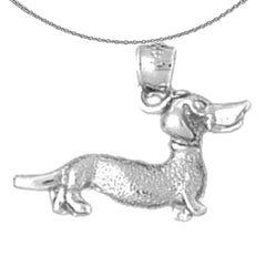 Colgante de perro salchicha de oro de 14 quilates o 18 quilates