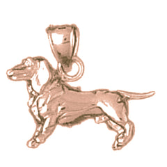 10K, 14K or 18K Gold Dog Pendant