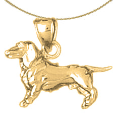 10K, 14K or 18K Gold Dog Pendant
