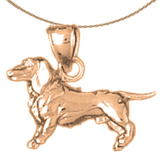 10K, 14K or 18K Gold Dog Pendant