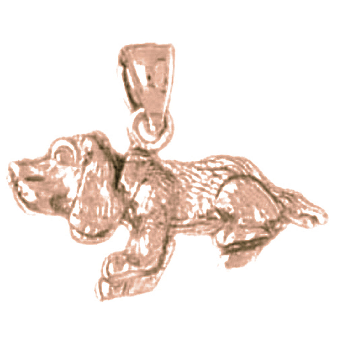 10K, 14K or 18K Gold Cocker Spaniel Dog Pendant