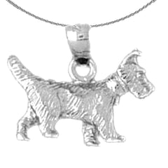 10K, 14K or 18K Gold Terrier Dog Pendant