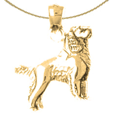 10K, 14K or 18K Gold Dog Pendant