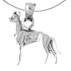 Colgante de perro sabueso de oro de 10K, 14K o 18K