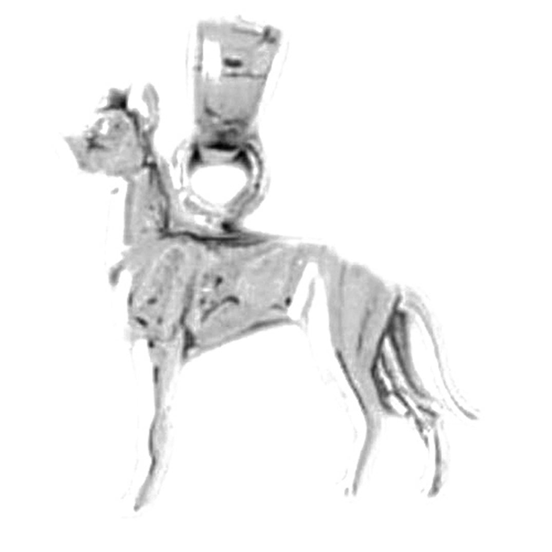 10K, 14K or 18K Gold Hound Dog Pendant