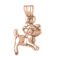 10K, 14K or 18K Gold Dog Pendant