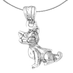 Colgante de Perro de Oro de 10K, 14K o 18K