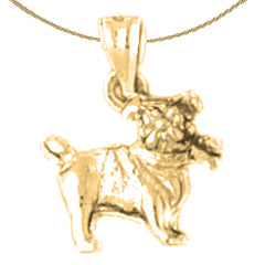 Colgante de Perro de Oro de 10K, 14K o 18K