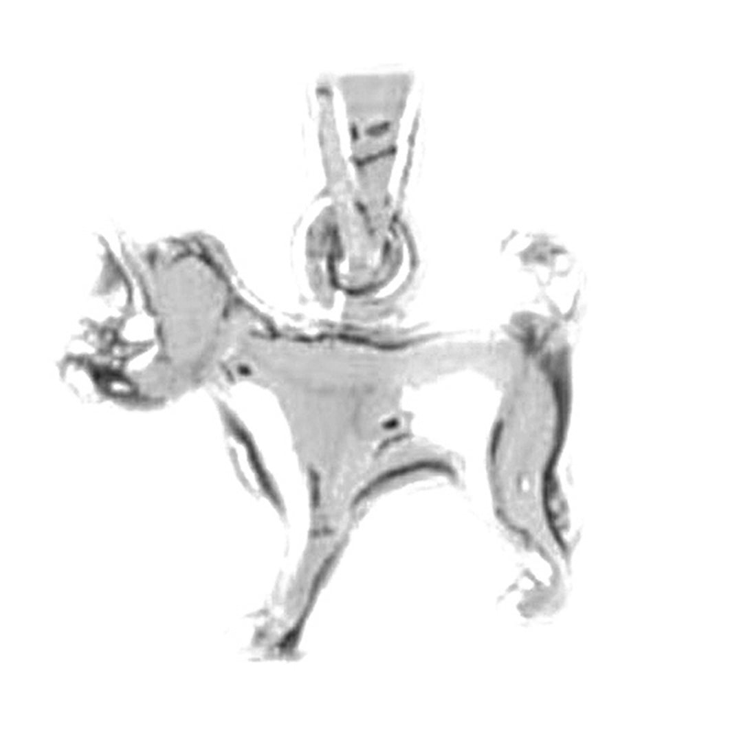 10K, 14K or 18K Gold Dog Pendant