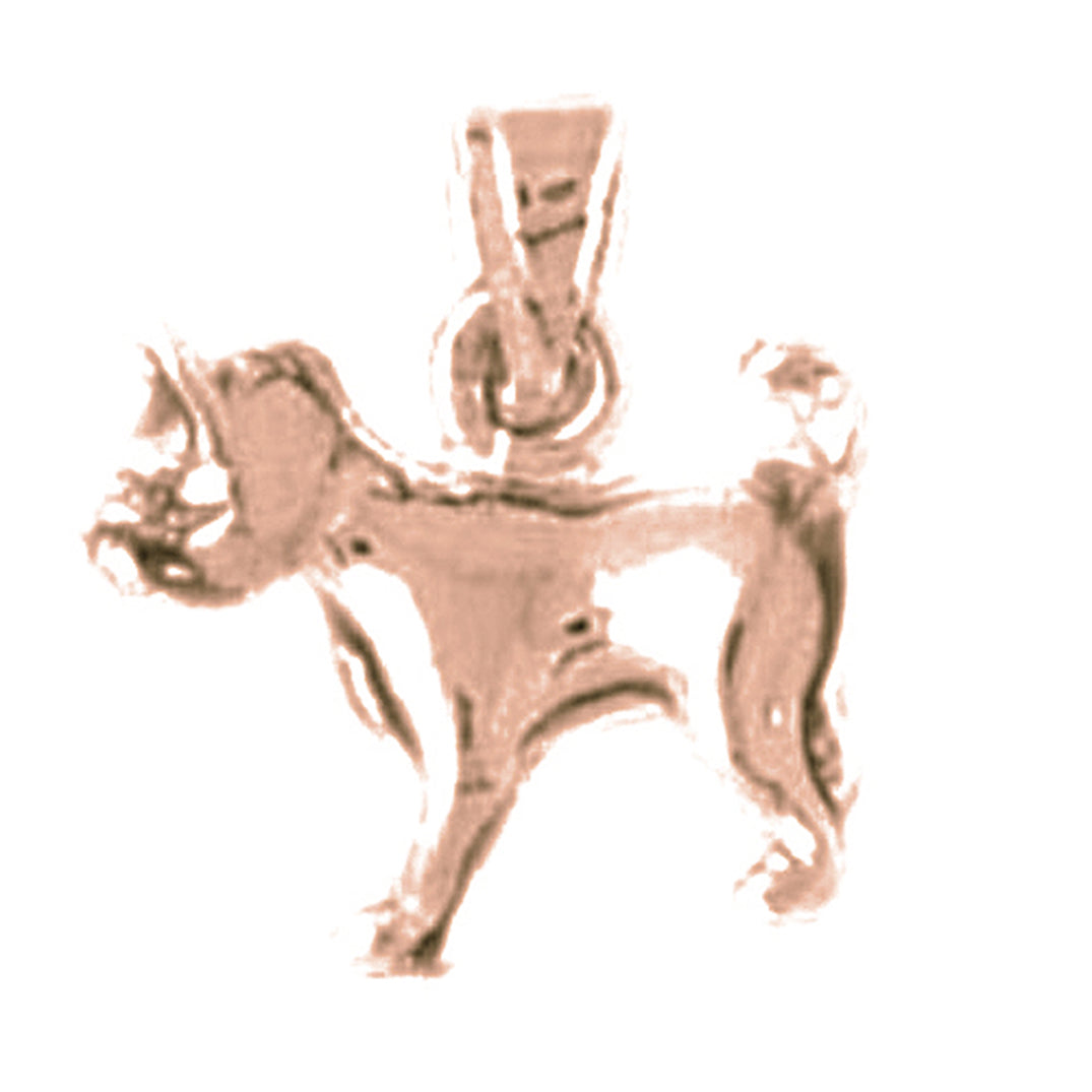 10K, 14K or 18K Gold Dog Pendant