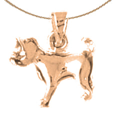 Colgante de Perro de Oro de 10K, 14K o 18K